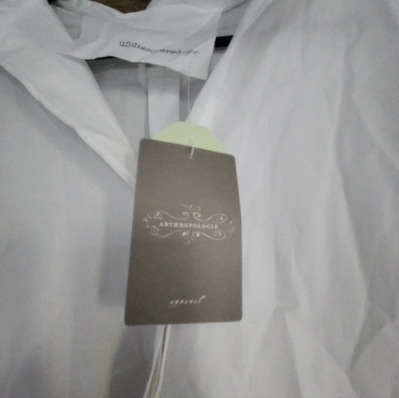 NWT Anthropologie Beautiful White Long Button Up - Picture 6 of 8